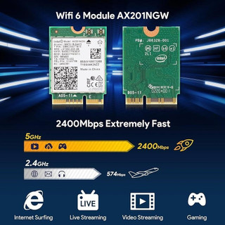 کارت وایرلس لپ تاپ Intel AX201NGW Wi-Fi 6 M.2 CNVio2