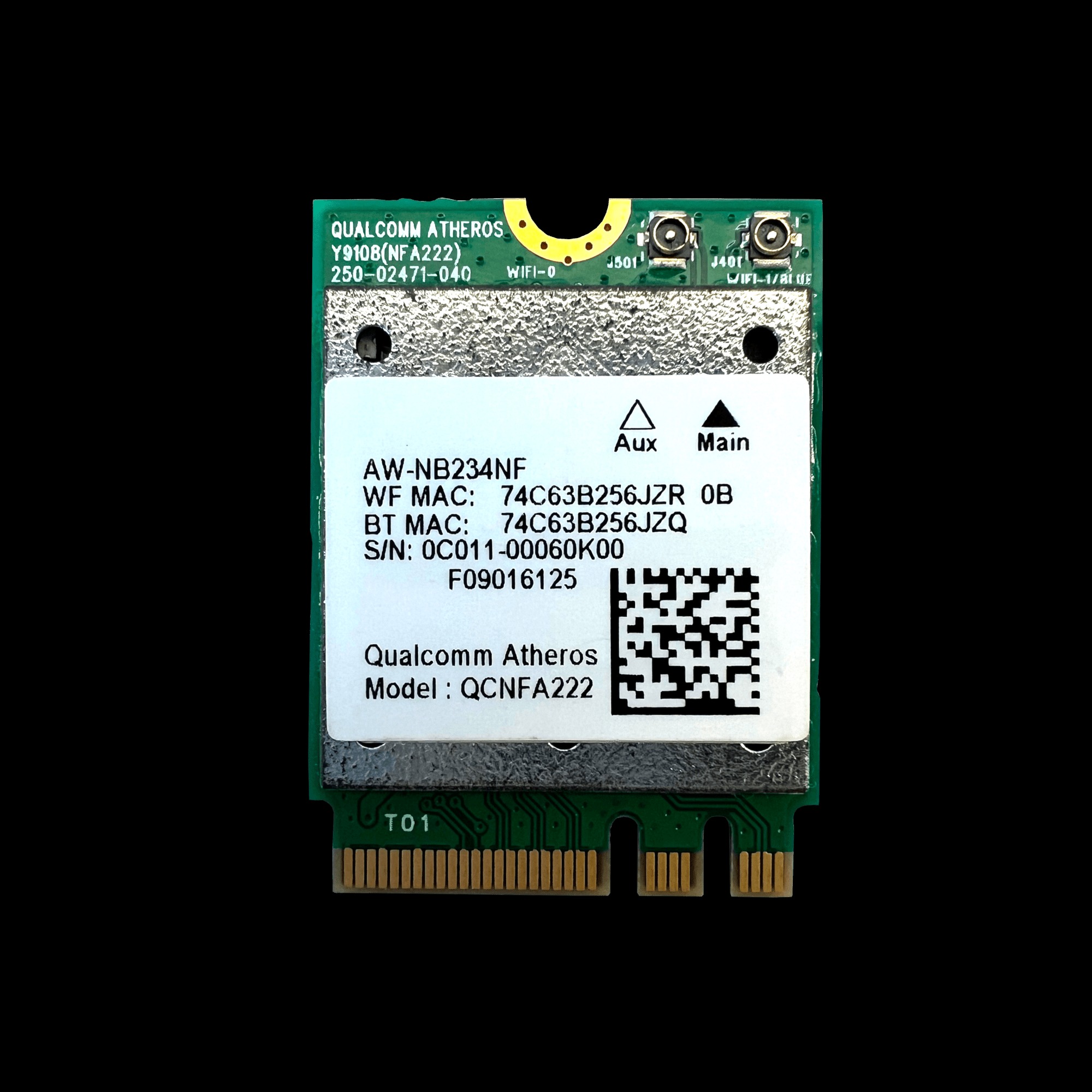 کارت وایرلس لپ تاپ Qualcomm Atheros QCNFA222 M.2