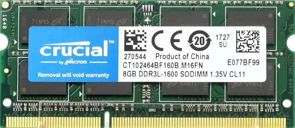رم لپ تاپ کروشیال مدل DDR3L PC3L-12800S 1600MHz ظرفیت 8 گیگابایت