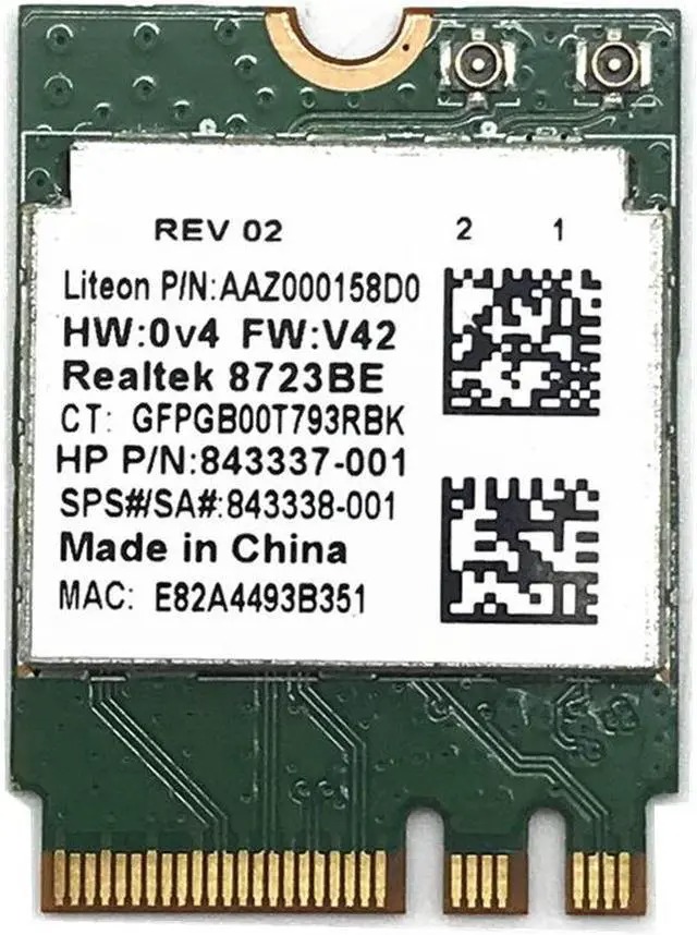 کارت وایرلس لپ تاپ Realtek RTL8723BE M.2