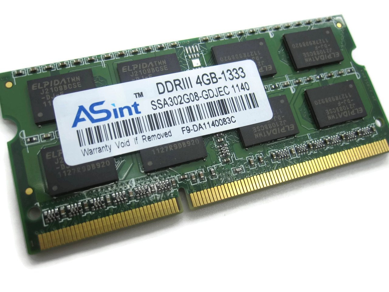 رم لپ تاپ آ سینت مدل DDR3 PC3-10600S 1333MHz ظرفیت 4 گیگابایت