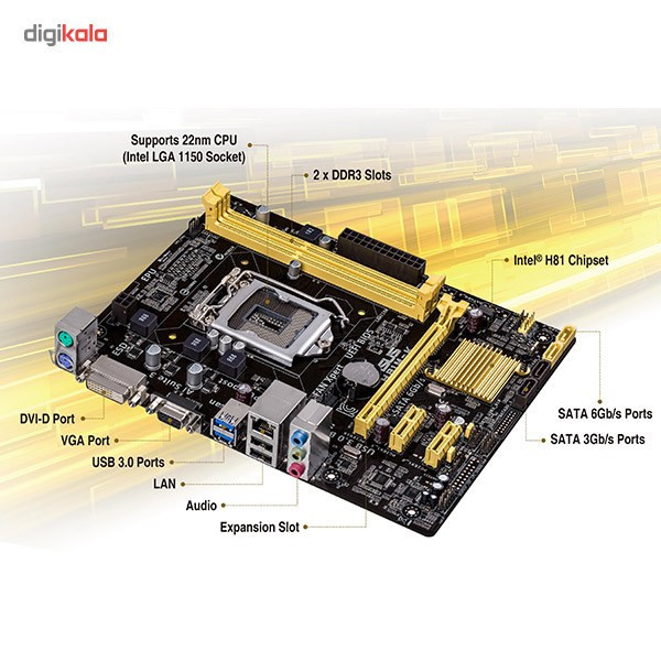 مادربرد ایسوس مدل ASUS H81M-K