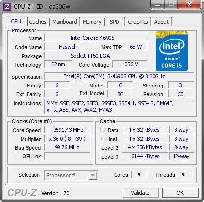 پردازنده مرکزی اینتل سری Haswell مدل Core i5-4690S