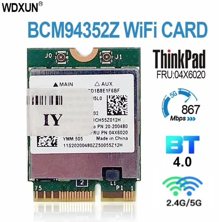 کارت وایرلس لپ تاپ Broadcom BCM94352Z M.2