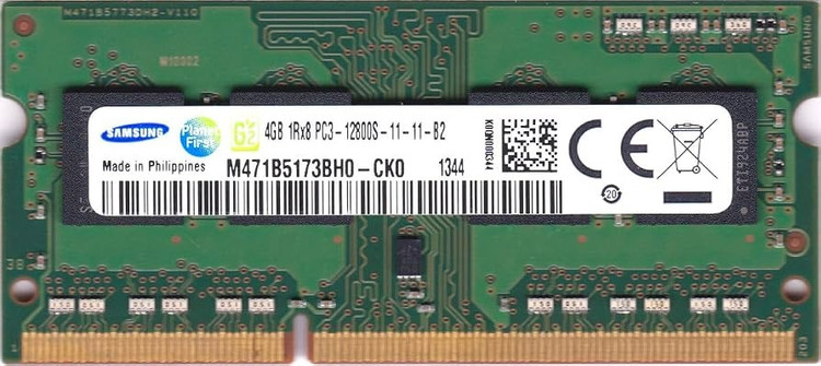 رم لپ تاپ سامسونگ مدل DDR3 PC3-12800S 1600MHz ظرفیت 4 گیگابایت