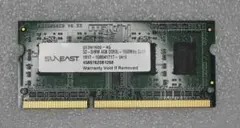 رم لپ تاپ سان ایست مدل DDR3 PC3L-12800S 1600MHz ظرفیت 4 گیگابایت