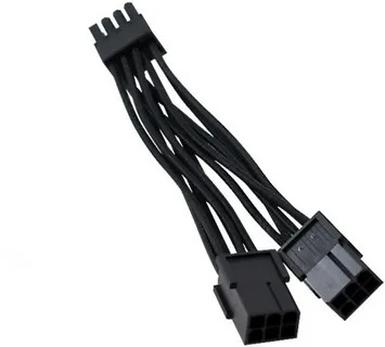 کابل برق پاور کارت گرافیک تبدیل 2 عدد 6 پین ورودی به 8 پین