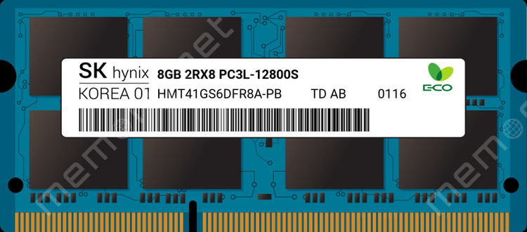 رم لپ تاپ هاینیکس مدل DDR3L PC3L-12800S 1600MHz ظرفیت 8 گیگابایت