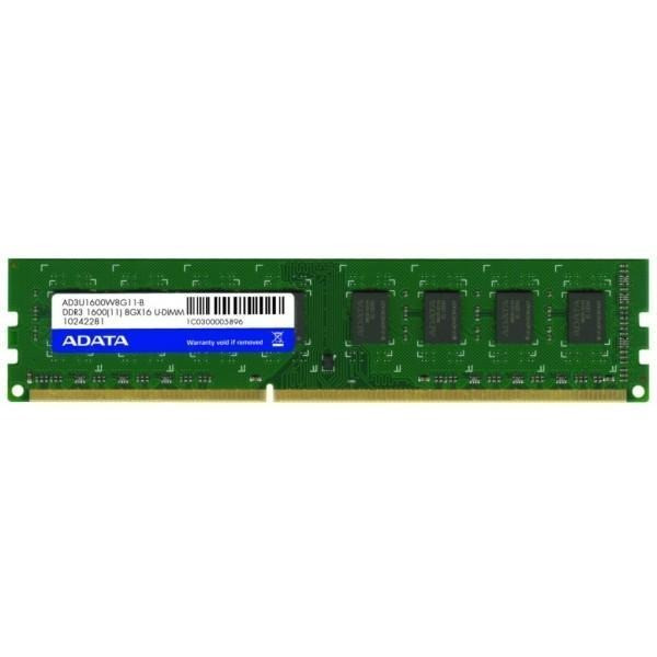 رم دسکتاپ آ دیتا مدل DDR3 PC3-12800S 1600MHz ظرفیت 8 گیگابایت
