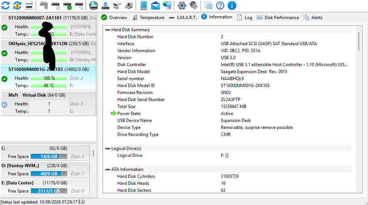 هارد اکسترنال سیگیت مدل SEAGATE Expansion Desktop Hard ظرفیت 16 ترابایت
