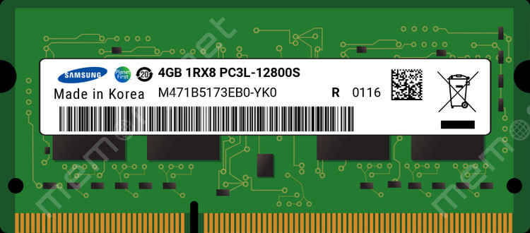 رم لپ تاپ سامسونگ مدل DDR3L PC3L-12800S 1600MHz ظرفیت 4 گیگابایت
