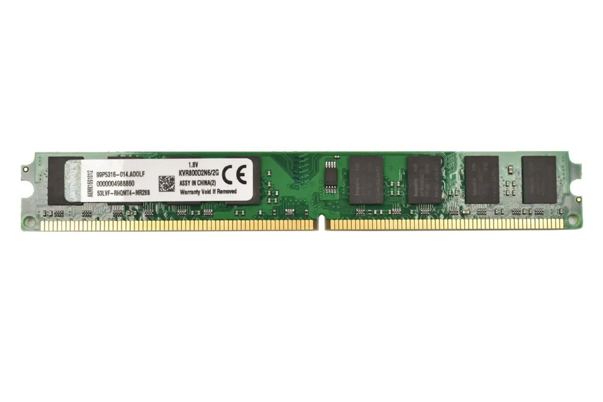 رم دسکتاپ کینگستون مدل DDR3 PC2-6400 800MHz ظرفیت 2 گیگابایت