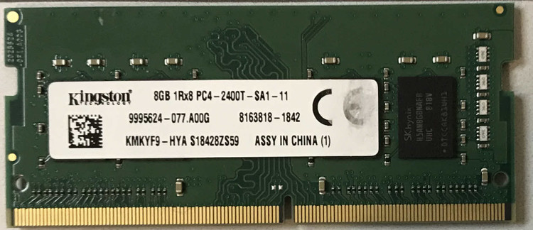 رم لپ تاپ کینگستون مدل DDR4 PC4-19200 2400MHz ظرفیت 8 گیگابایت