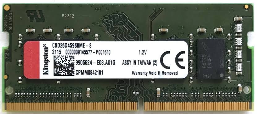 رم لپ تاپ کینگستون مدل DDR4 PC4-17000 2133MHz ظرفیت 8 گیگابایت