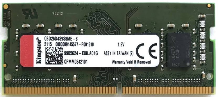 رم لپ تاپ کینگستون مدل DDR4 PC4-17000 2133MHz ظرفیت 8 گیگابایت