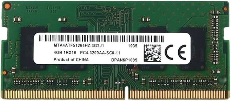 رم لپ تاپ میکرون مدل DDR4 PC4-25600 3200MHz ظرفیت 4 گیگابایت