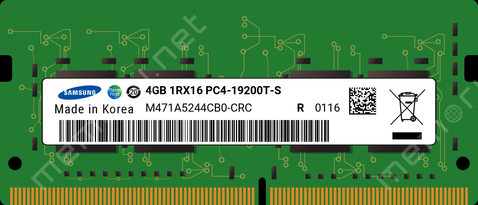 رم لپ تاپ میکرون مدل DDR4 PC4-19200 2400MHz ظرفیت 4 گیگابایت